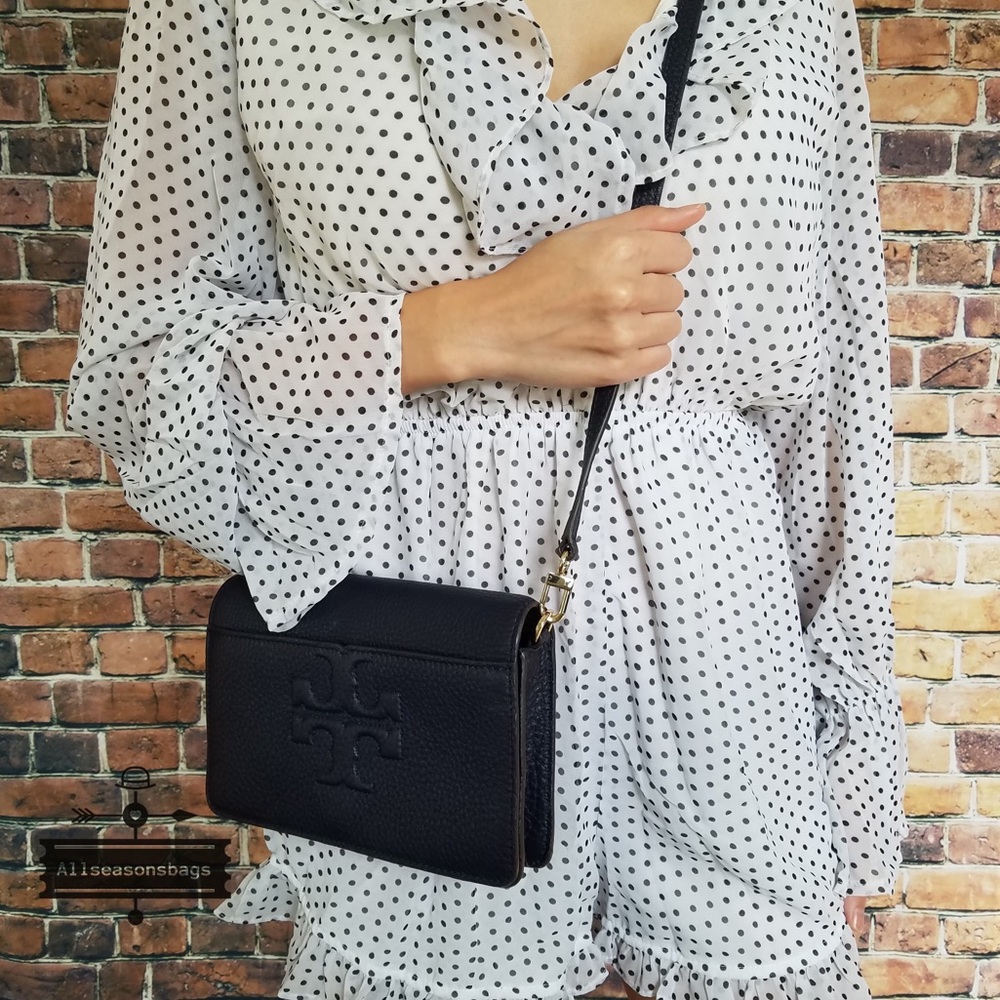 Tory Burch t Bombe SMALL crossbody navy BLUE bag - Picture 2 of 8